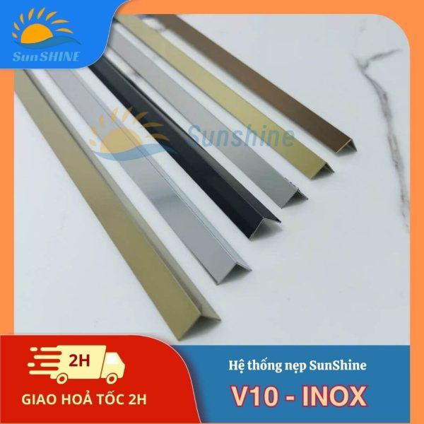 Nẹp Inox 304 V10mm