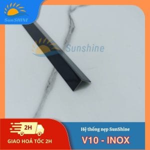 Nẹp Inox 304 V10mm 13 Nẹp Inox 304 V10mm