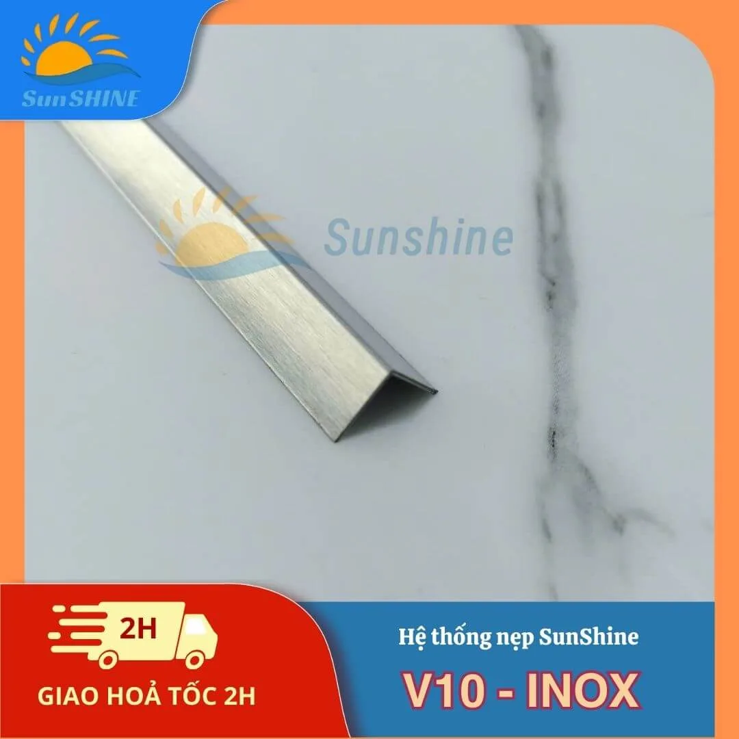 Nẹp Inox 304 V10mm