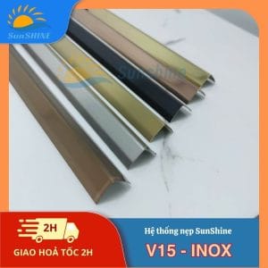 Nẹp Inox 304 V15mm