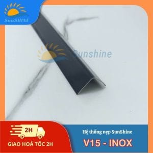 Nẹp Inox 304 V15mm 14 Nẹp Inox 304 V15mm