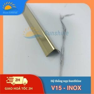 Nẹp Inox 304 V15mm 13 Nẹp Inox 304 V15mm