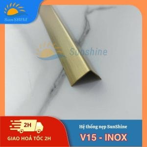 Nẹp Inox 304 V15mm 11 Nẹp Inox 304 V15mm