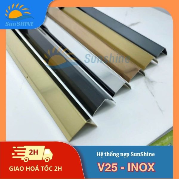 Nẹp Inox 304 V25mm