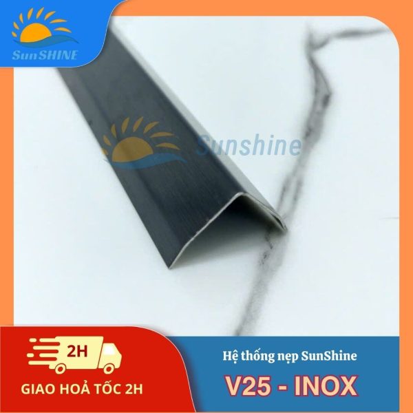 Nẹp Inox 304 V25mm
