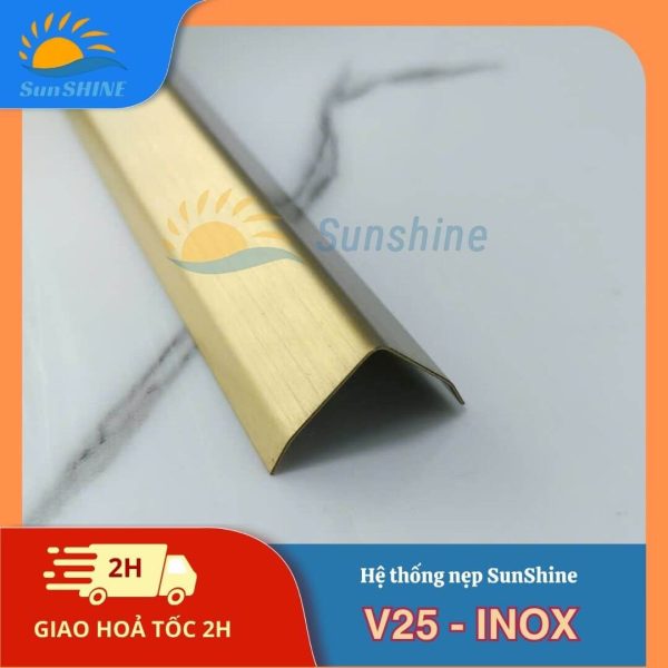 Nẹp Inox 304 V25mm