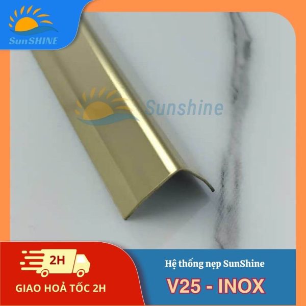 Nẹp Inox 304 V25mm