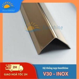Nẹp Inox 304 V30mm 10 Nẹp Inox 304 V30mm
