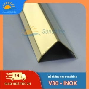 Nẹp Inox 304 V30mm 9 Nẹp Inox 304 V30mm