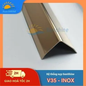 Nẹp Inox 304 V35mm 12 Nẹp Inox 304 V35mm