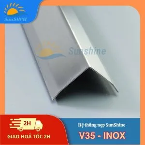 Nẹp Inox 304 V35mm 10 Nẹp Inox 304 V35mm