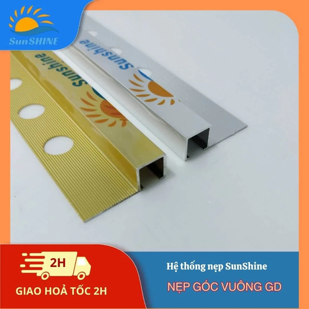 Nẹp Nhôm Góc Vuông GD