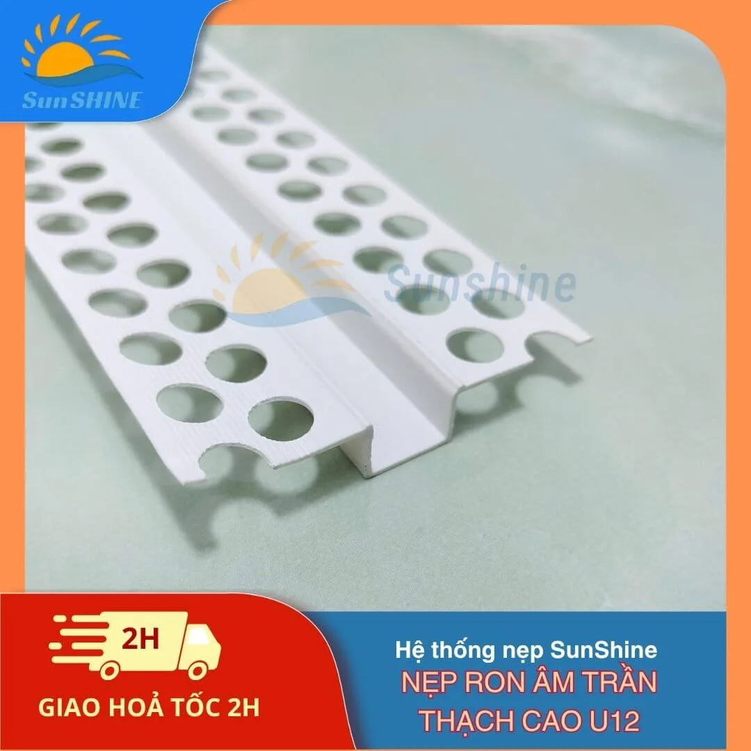 Nẹp Ron Âm Trần Thạch Cao U12 3 Nẹp Ron Âm Trần Thạch Cao U12