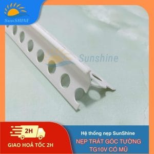 Nẹp Trát Góc Tường TG10V Có Mũ
