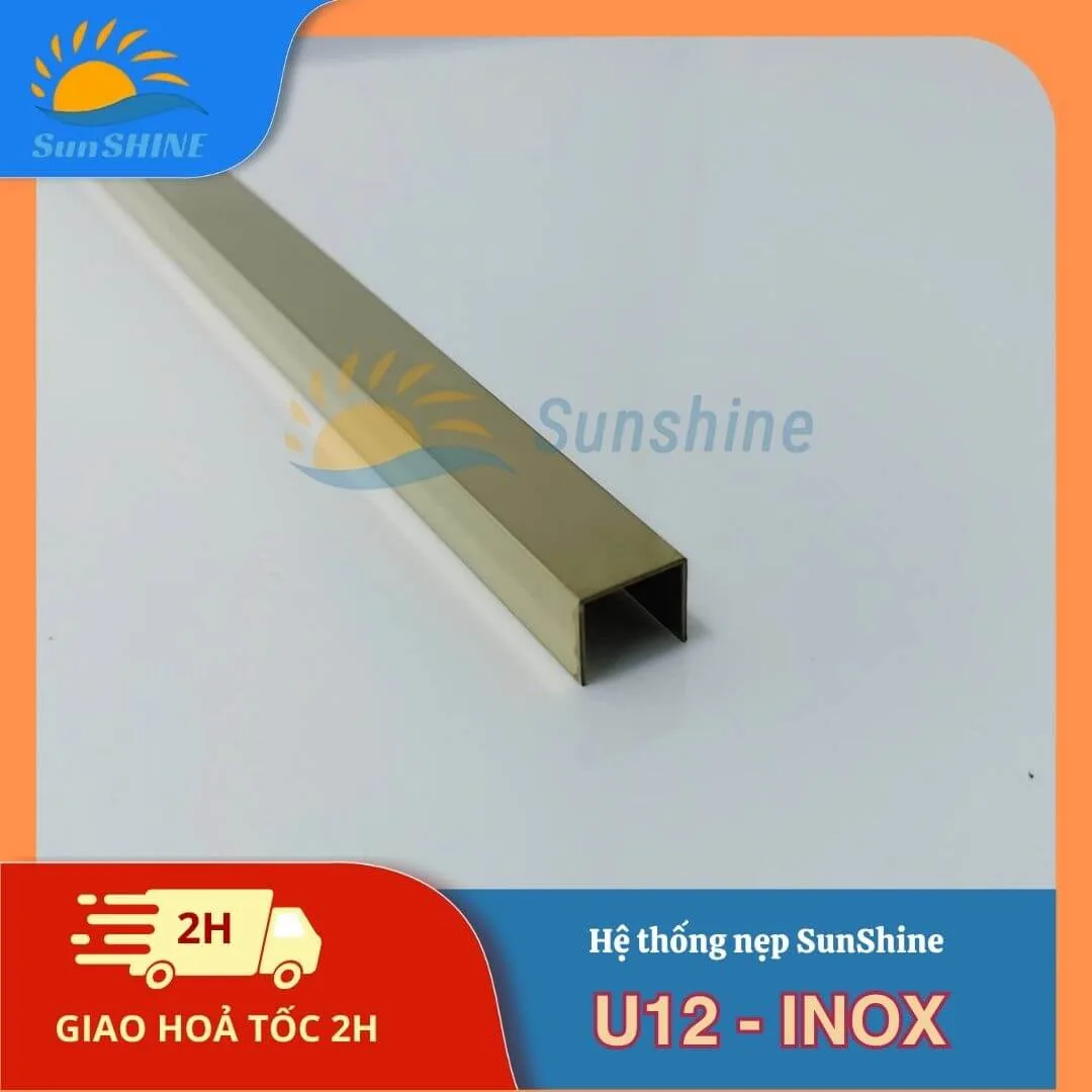 Nẹp Inox U12 mm