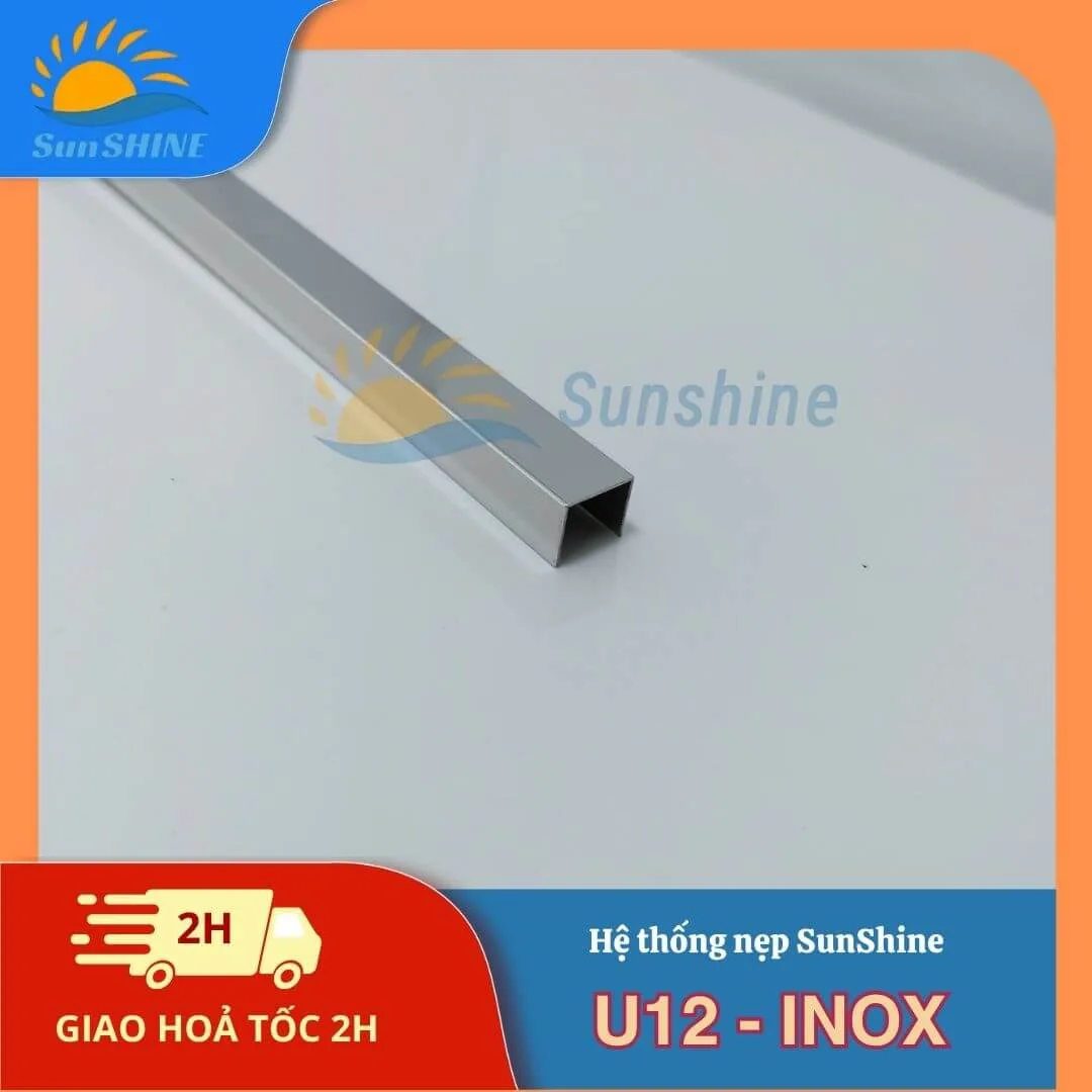 Nẹp Inox U12 mm