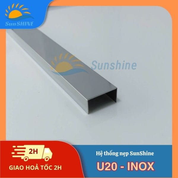 Nẹp Inox U20 mm