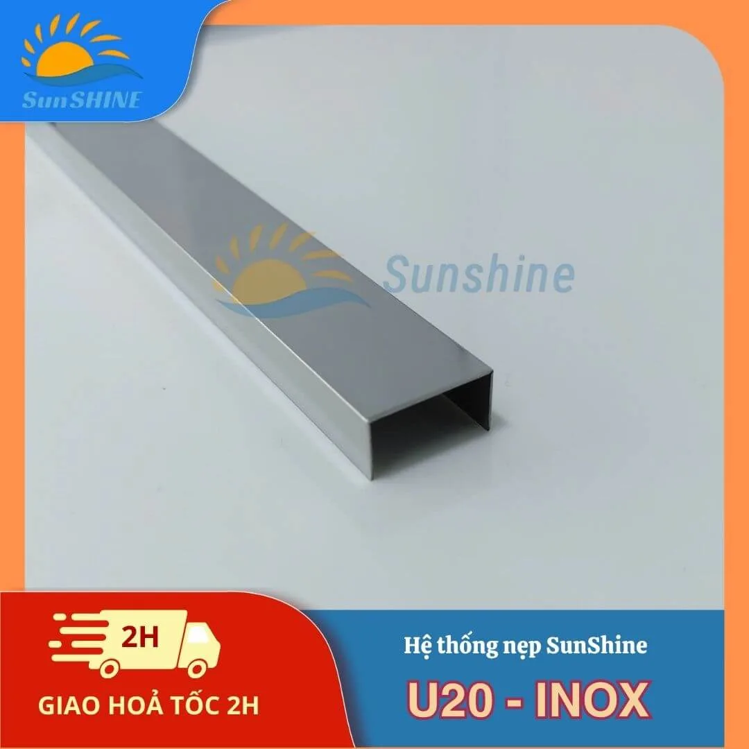 Nẹp Inox U20 4 Nẹp Inox U20 mm