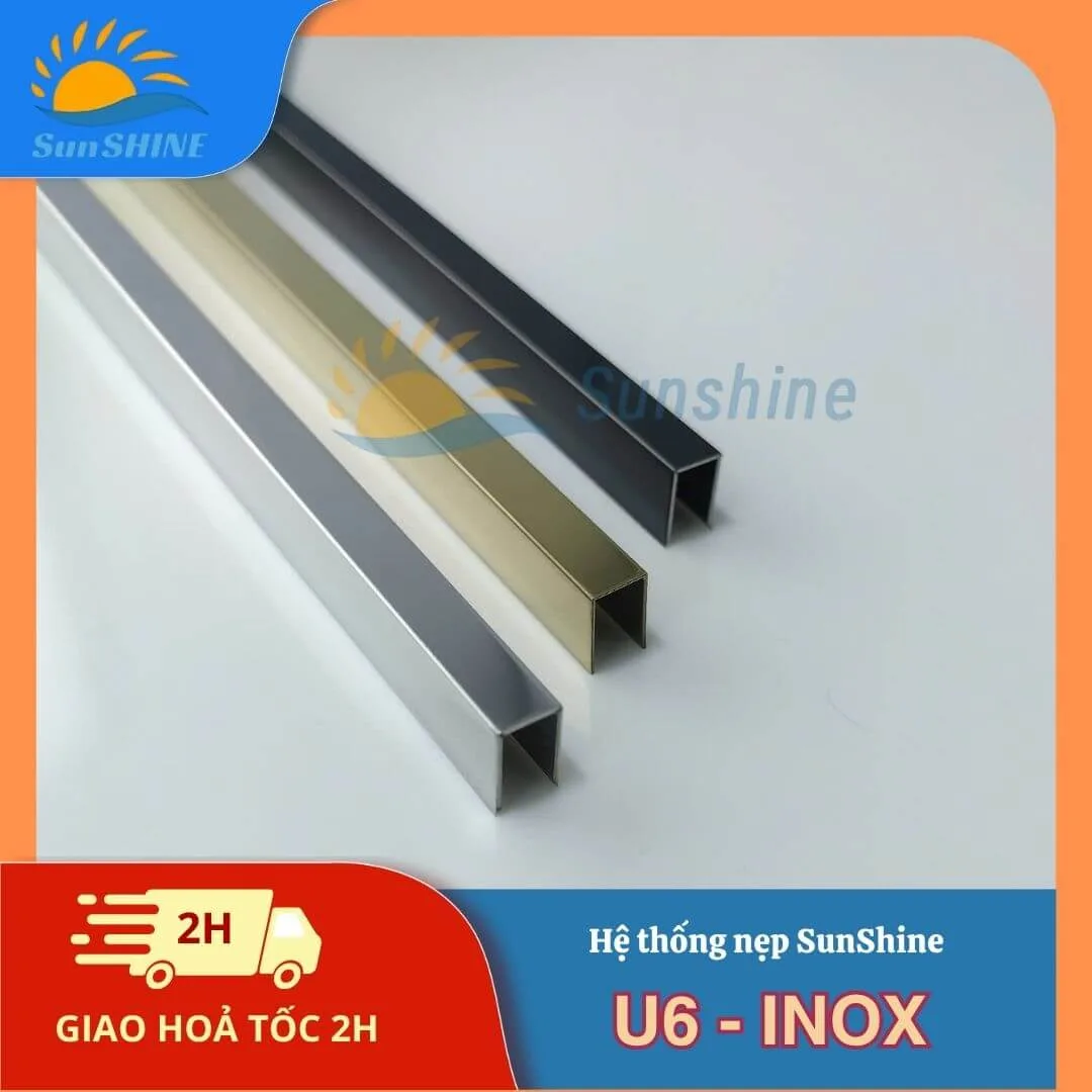 Nẹp Inox U6 3 Nẹp Inox U6 mm