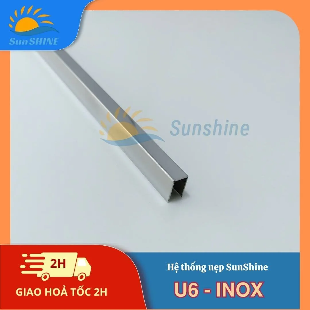Nẹp Inox U6 5 Nẹp Inox U6 mm