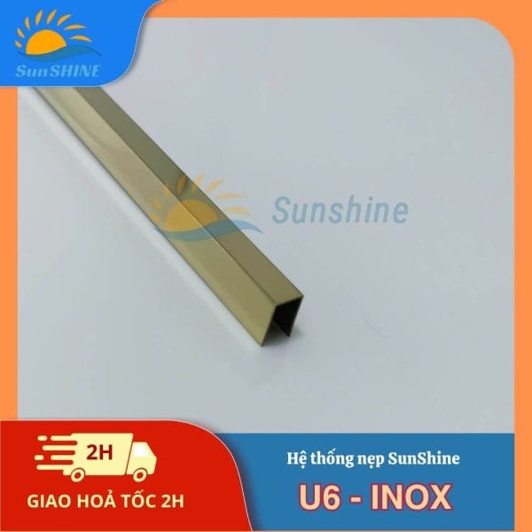 Nẹp Inox U6 mm