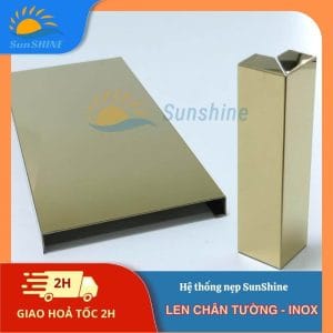 Nẹp Len Chân Tường Inox kiểu vuông