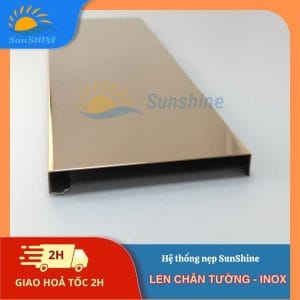 Nẹp Len Chân Tường Inox Kiểu Vuông 8 Nẹp Len Chân Tường Inox kiểu vuông