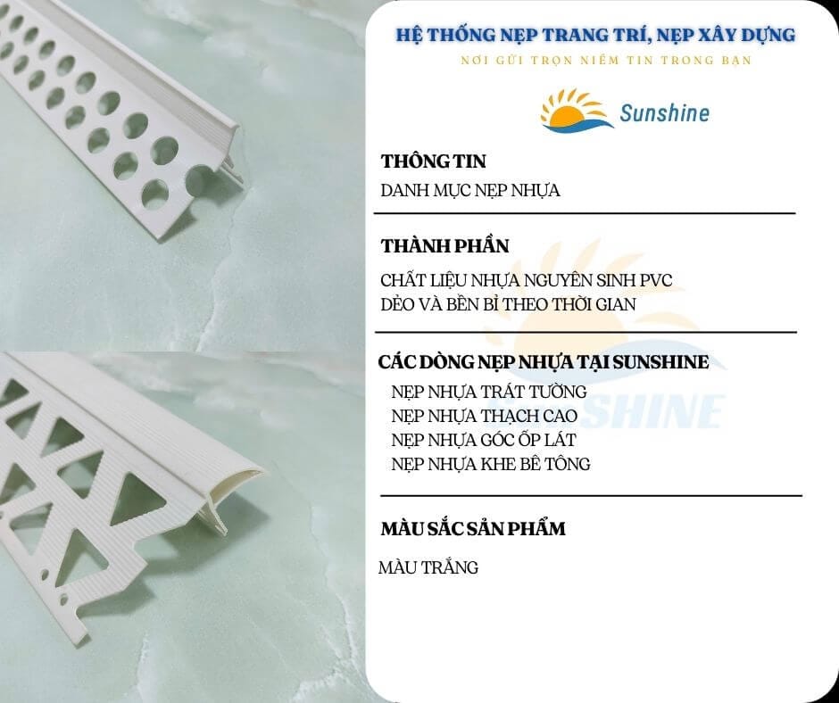 TRANG CHỦ 14 Danh mục nẹp nhựa sunshine