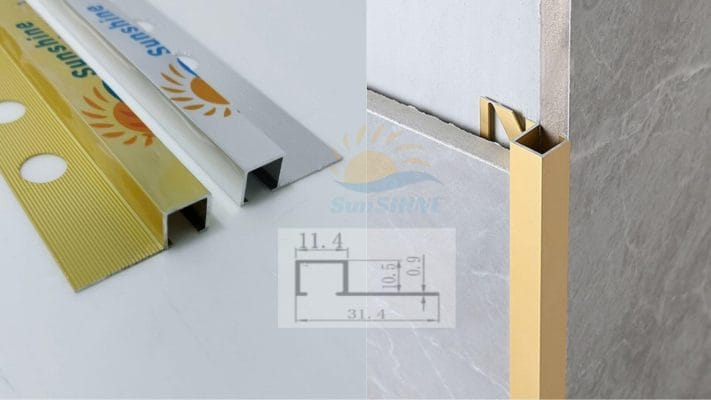 Top 3 Nẹp Nhôm Góc Ốp Lát Được Ưa Chuộng Nhất 2025 4 Mặt cắt nẹp GD