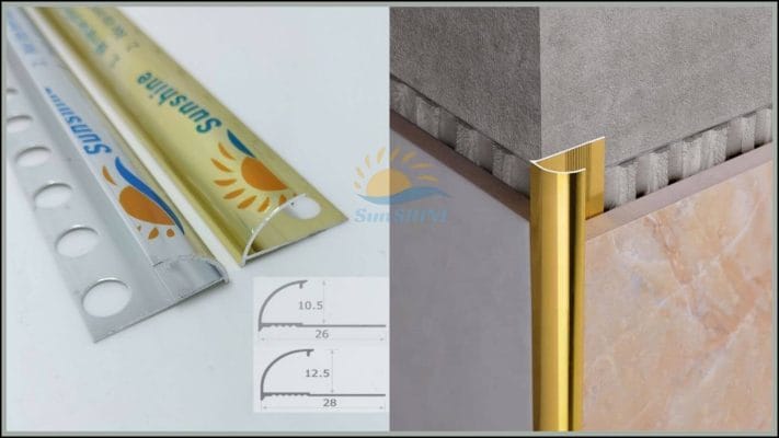 Top 3 Nẹp Góc Ốp Lát Bo Tròn Phổ Biến Nhất 2025 3 Mặt cắt nẹp YC