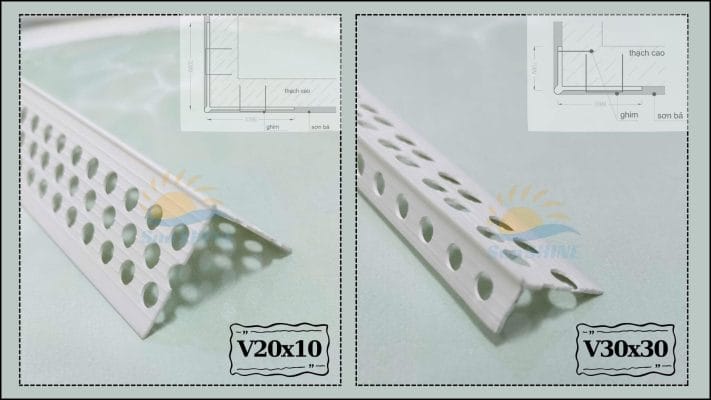 Sản phẩm nẹp V góc thạch cao