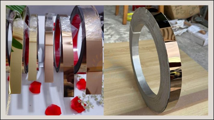 Bề mặt nẹp la inox 201 được mạ bóng